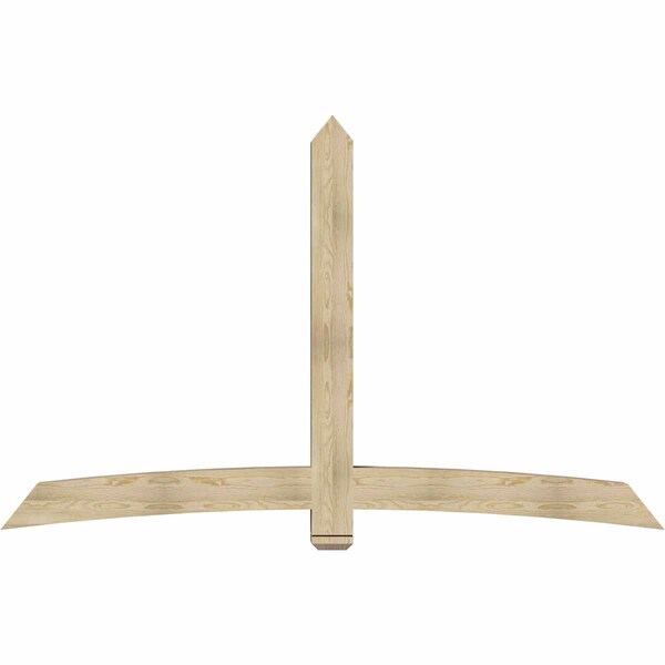 Ekena Millwork Bellingham Rough Sawn Timber Gable Bracket, Douglas Fir, 96"W x 60"H x 6"D x 6"F, 15/12 Pitch GBW096X60X0606BEL00RDF - main
